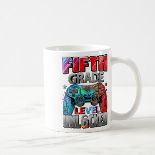 5th Grade Level Unlocked Gaming Gamer Boys Back To Coffee Mug