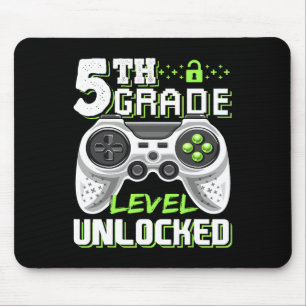 5th Grade Level Unlocked Video Game Byck To School Mouse Pad
