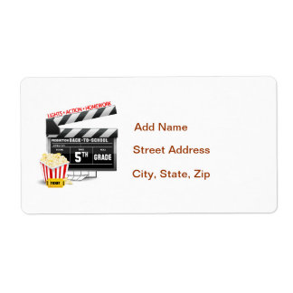 5th Grade Movie Clapboard Label