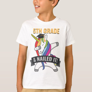 5TH GRADE Nailed It Unicorn Dabbing Graduation T-Shirt