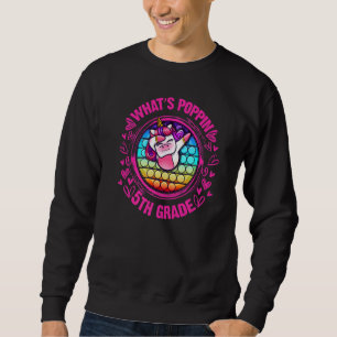 5th Grade Pop It Fidget Toy Dabbing Unicorn Back T Sweatshirt