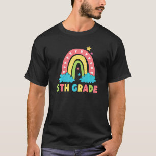 5th Grade Rainbow Girl Boys Teacher Hello 5th Grad T-Shirt
