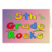 5th Grade Rocks Card (Front Horizontal)