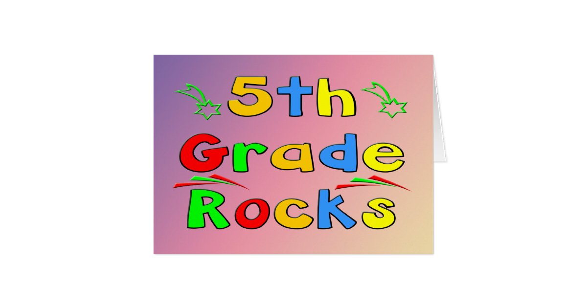 5th Grade Rocks Card | Zazzle.com