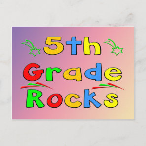 5th Grade Rocks Postcard