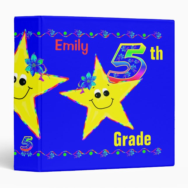 5th Grade School Binders Stars (Front/Spine)