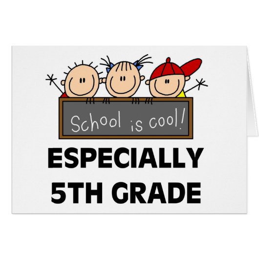 5th Grade School is Cool Cards (Front Horizontal)