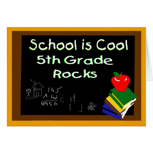 5th Grade School is Cool Cards (Front Horizontal)