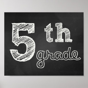 5th Grade Sign - Chalkboard
