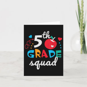 5th Grade Squad Boys Girls Teachers Cute Back To S Card