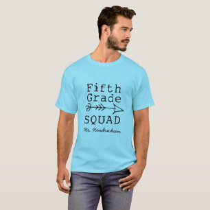 5th Grade Squad Personalized Teacher T-shirt