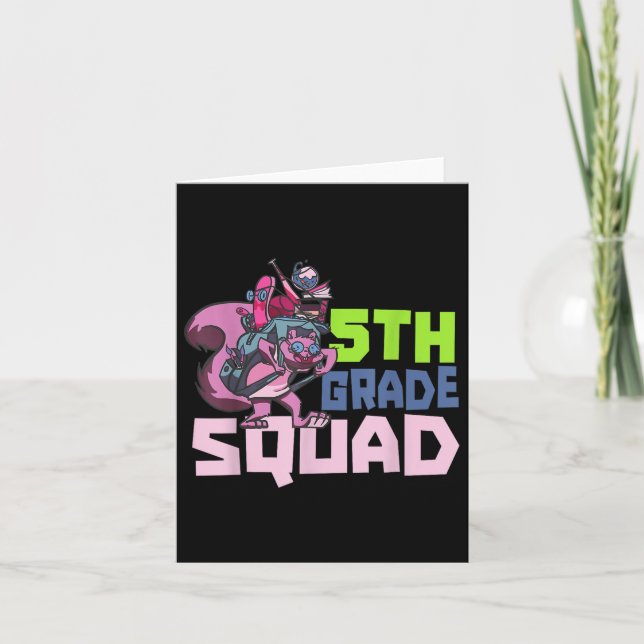 5th Grade Squad Teacher School Back To School Pupi Card (Front)