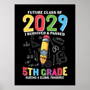 5th Grade Teacher 5th Grade During A Global Poster