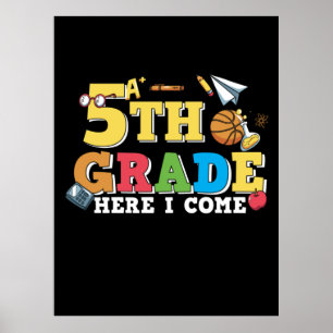5th Grade Teacher 5th Grade Here I Come Poster