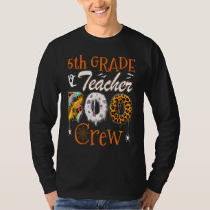 5th Grade Teacher Boo Crew Teachers Halloween Cos T-Shirt