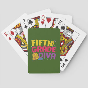 5th Grade Teacher Fifth Grade Diva Poker Cards
