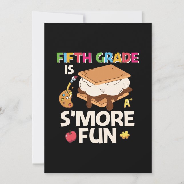 5th Grade Teacher Fifth Grade Is More Fun Invitation (Front)