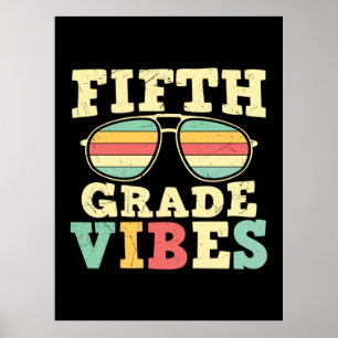 5th Grade Teacher Fifth Grade Vibes Poster