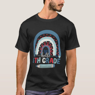 5Th Grade Teacher For Back To School With Rainbow T-Shirt