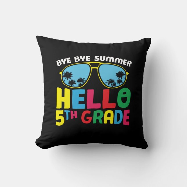 5th Grade Teacher Hello 5th Grade Throw Pillow (Front)