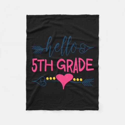 5th Grade Teacher Kids Back To School Gift Fifth  Fleece Blanket