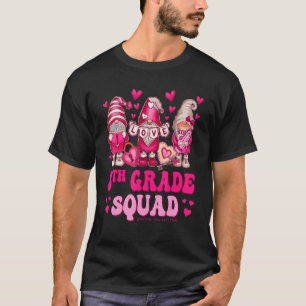 5th Grade Teacher Squad Valentines Day Gnomes Hold T-Shirt