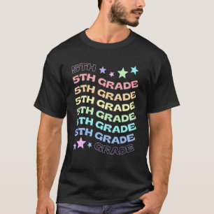 5th Grade Team Retro Groovy Women Happy First Day T-Shirt