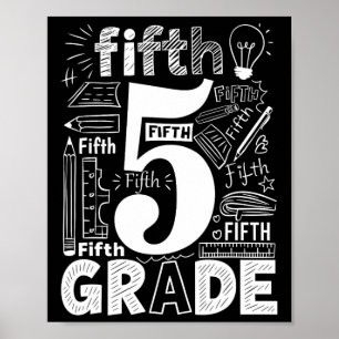 5th Grade Typography Team Fifth Grade Teacher Ck T Poster