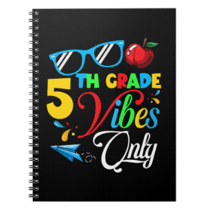 5th Grade Vibes Only Back To School Cute Kids Stud Notebook