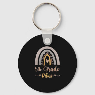 5th Grade Vibes Rainbow Fifth Grade Back to School Keychain