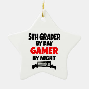 5th Grader Gamer Ceramic Ornament