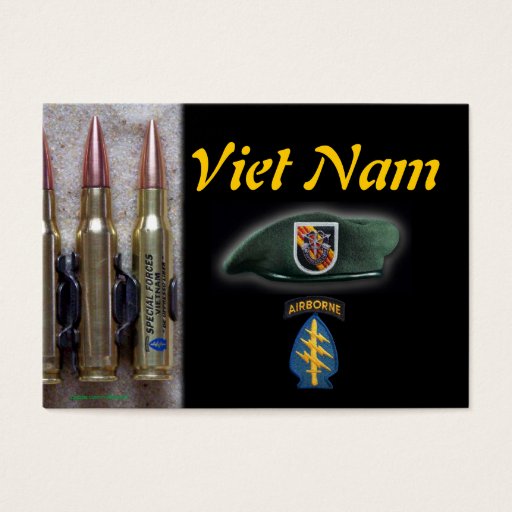Customizable 5th green berets special forces flash trading card business card template