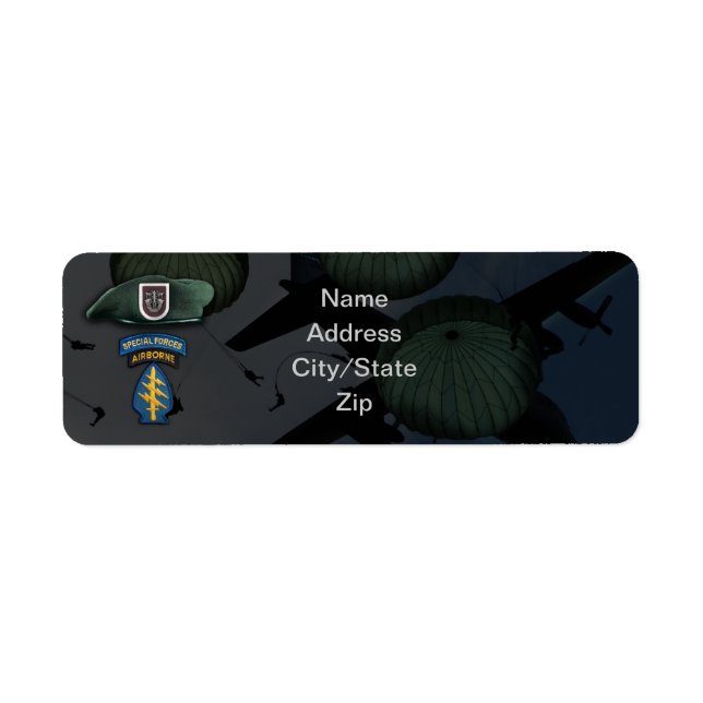 5th green berets special forces vets label (Front)