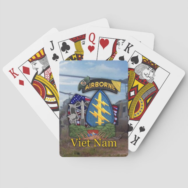 5th green berets vietnam war vets veterans poker C Cards (Back)