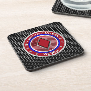 5th Infantry Division Beverage Coaster