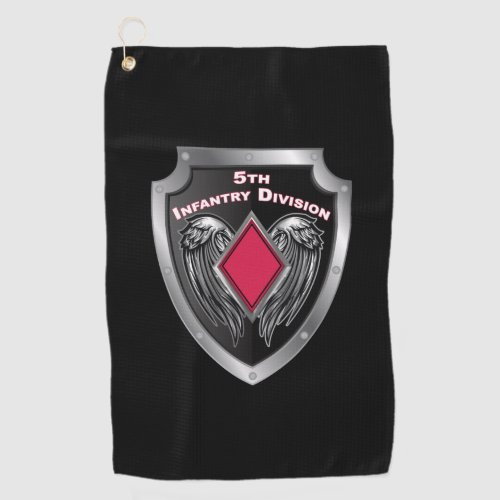 5th Infantry Division Customized Shield Golf Towel