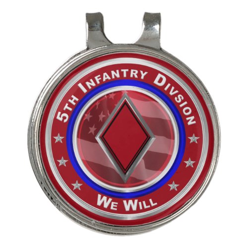 5th Infantry Division  Golf Hat Clip