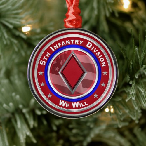 5th Infantry Division Keepsake Metal Ornament
