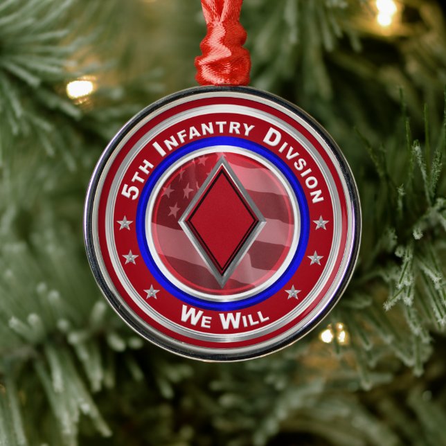 5th Infantry Division Keepsake Metal Ornament (Tree)