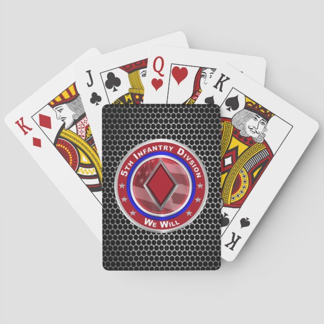 5th Infantry Division Poker Cards (Back)