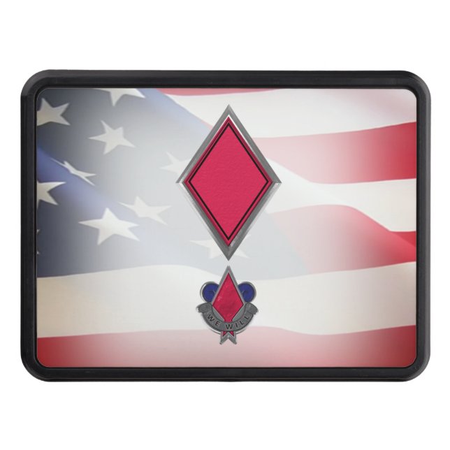 5th Infantry Division Red Devils Patch  Hitch Cove Hitch Cover (Front)