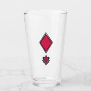 5th Infantry Division “Red Diamond” Patch Glass