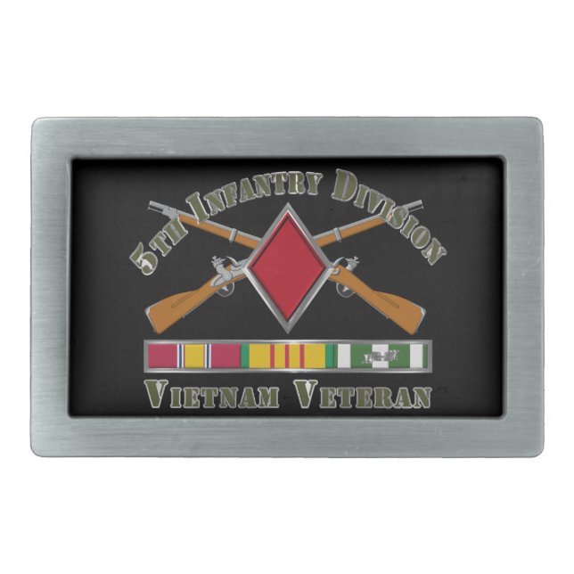 5th Infantry Division Vietnam Veteran Belt Buckle (Front)