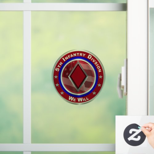 5th Infantry Division  Window Cling