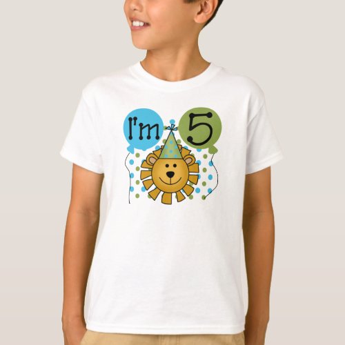 5th Lion Birthday T_Shirt