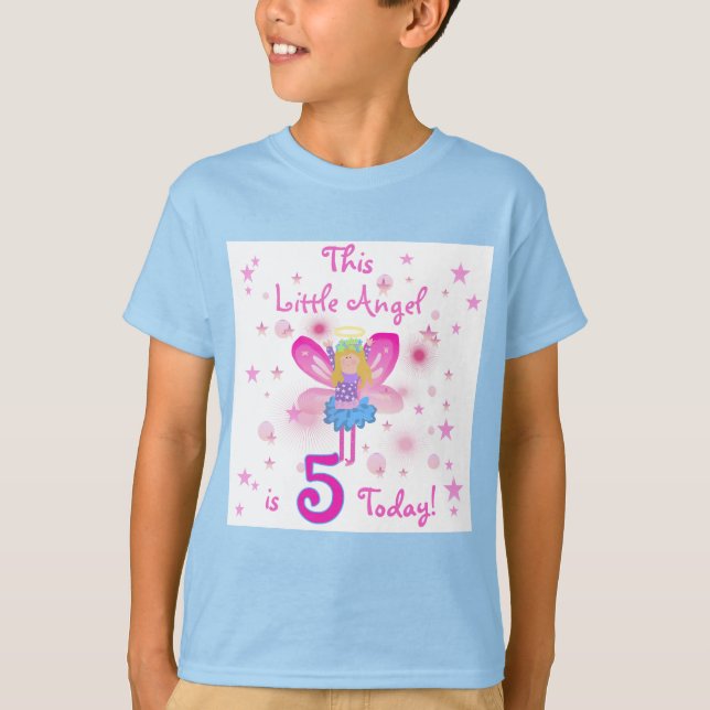 5th Little Angel Birthday Tshirts and Gifts (Front)