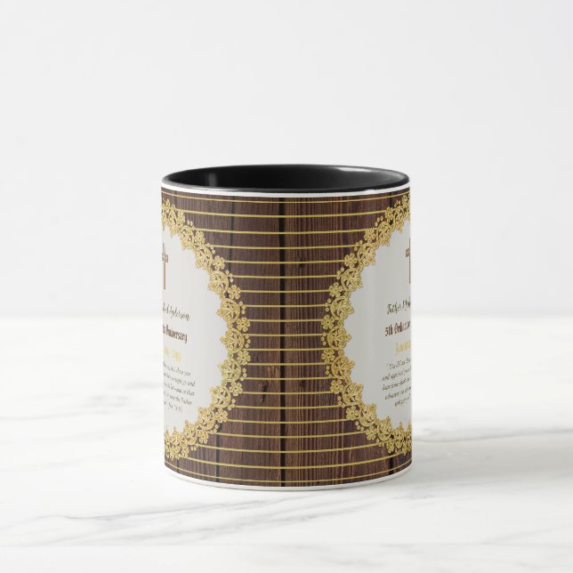 5th Ordination Anniversary WOOD - ANY CLERGY Mug (Center)