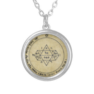 5th Pentacle Of Jupiter For Visions Silver Plated Necklace