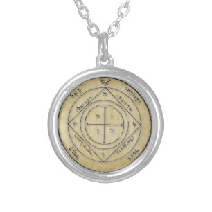 5th Pentacle of Saturn TREASURE & PROTECTION Silver Plated Necklace