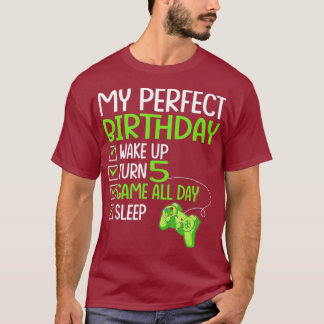5th Perfect Birthday Gaming 5 Years Old Gamer T-Shirt